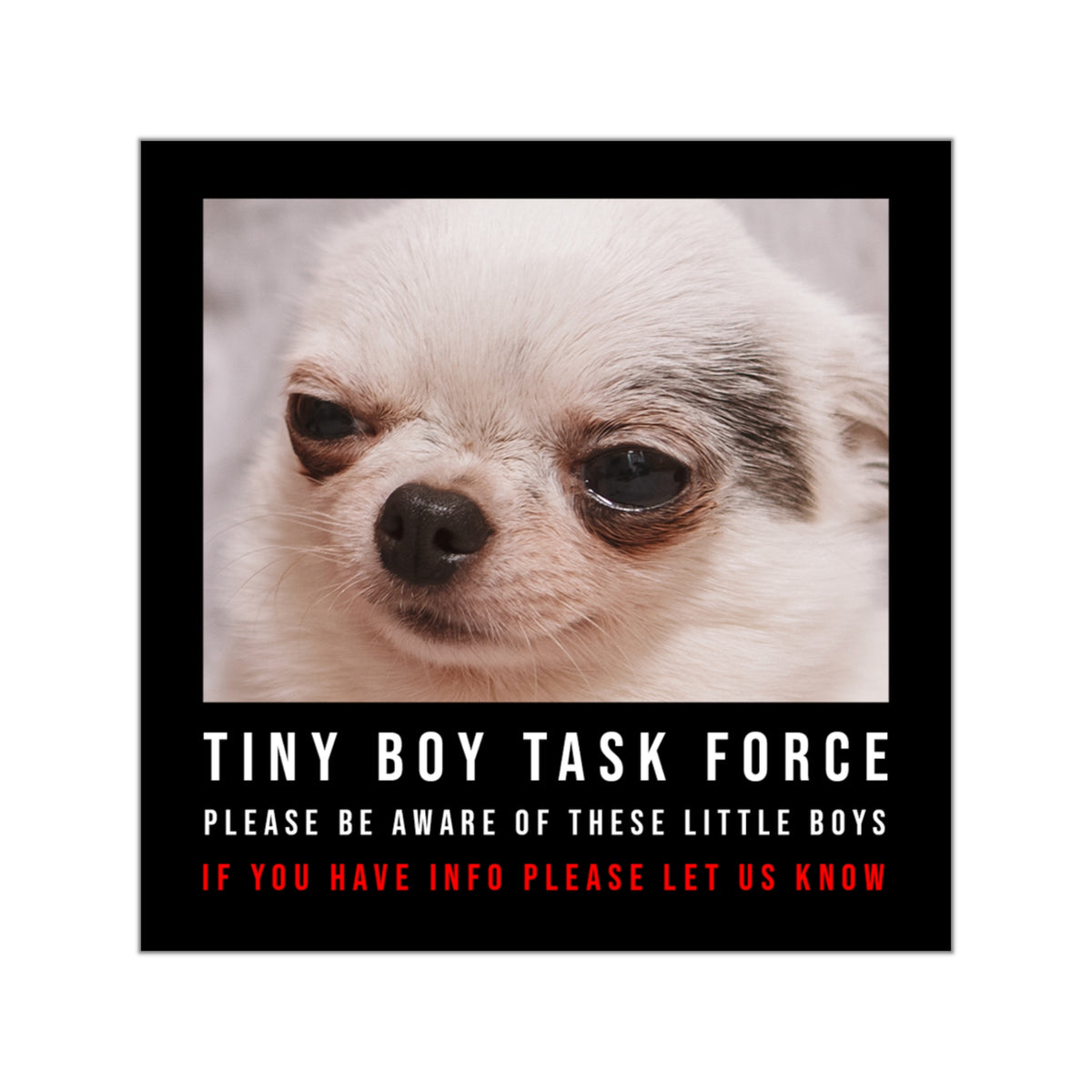 Tiny Boys Task Force Sticker